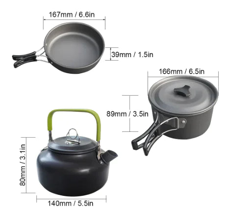 Outdoor Camping Cookware Set portable